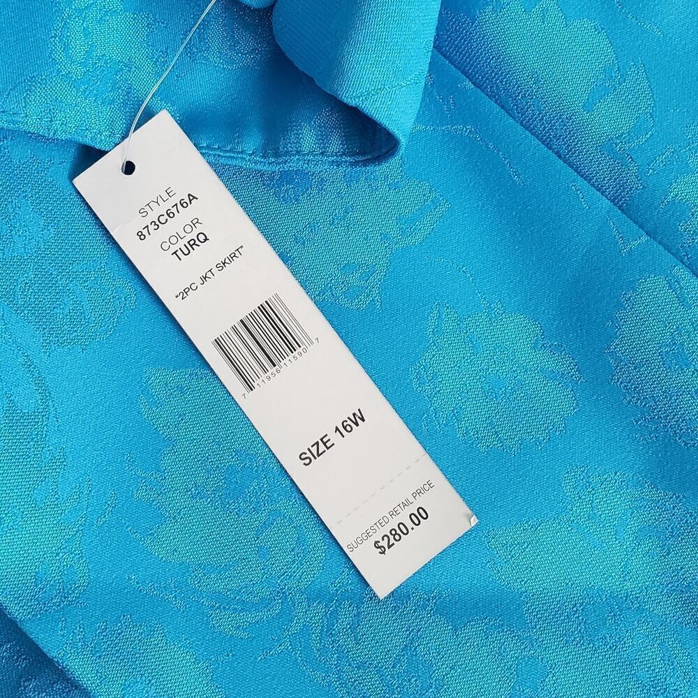 Turquoise John Meyer Skirt Suit - Size 16W | New w/ Tags | Church & Event Ready - Picture 10 of 13